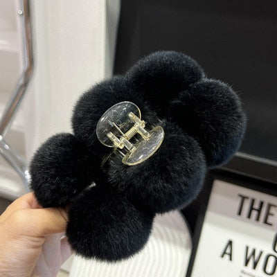 SoftSnow Rabbit Hair Clip.