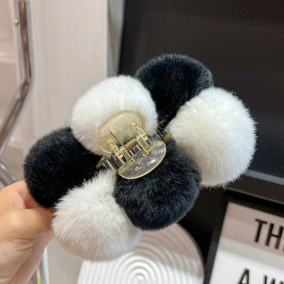 SoftSnow Rabbit Hair Clip.