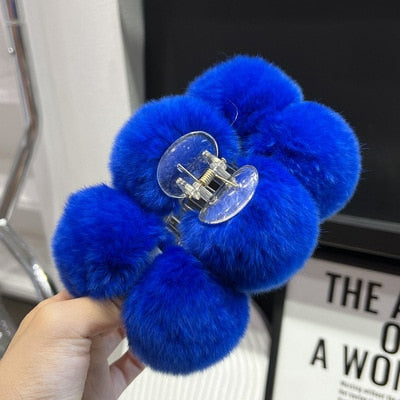 SoftSnow Rabbit Hair Clip.