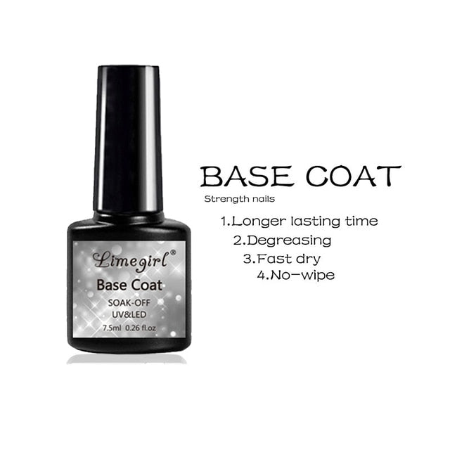 Top and Base Coat for UV Gel Nail Art