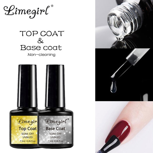 Top and Base Coat for UV Gel Nail Art