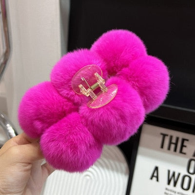 SoftSnow Rabbit Hair Clip.