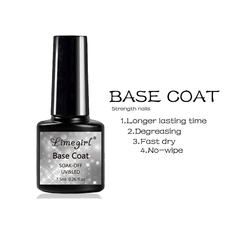 Top and Base Coat for UV Gel Nail Art